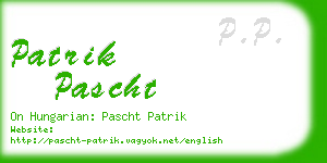 patrik pascht business card